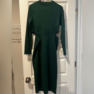 Green TopShop Midi Dress, Size US 10